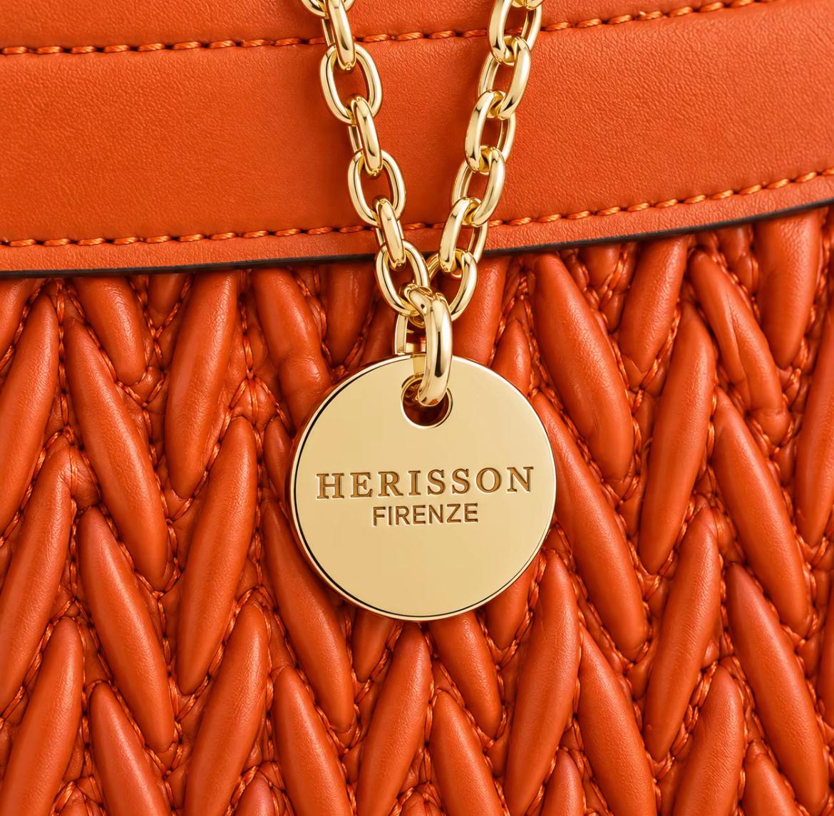 Borsa Herisson Firenze Arancio – Lavorazione Intrecciata