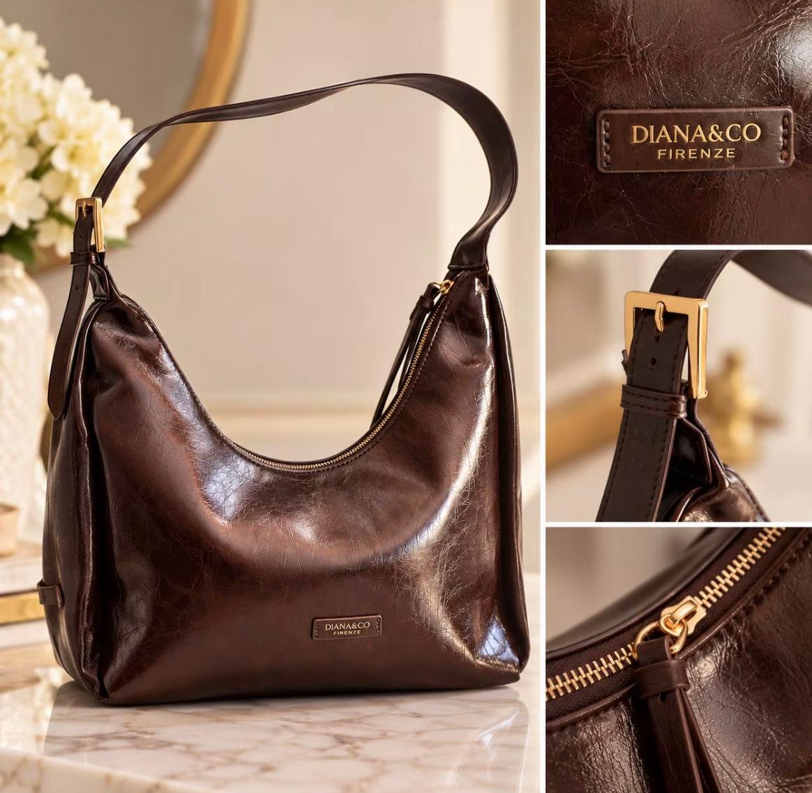 Borsa Diana&Co Firenze a Spalla – Marrone