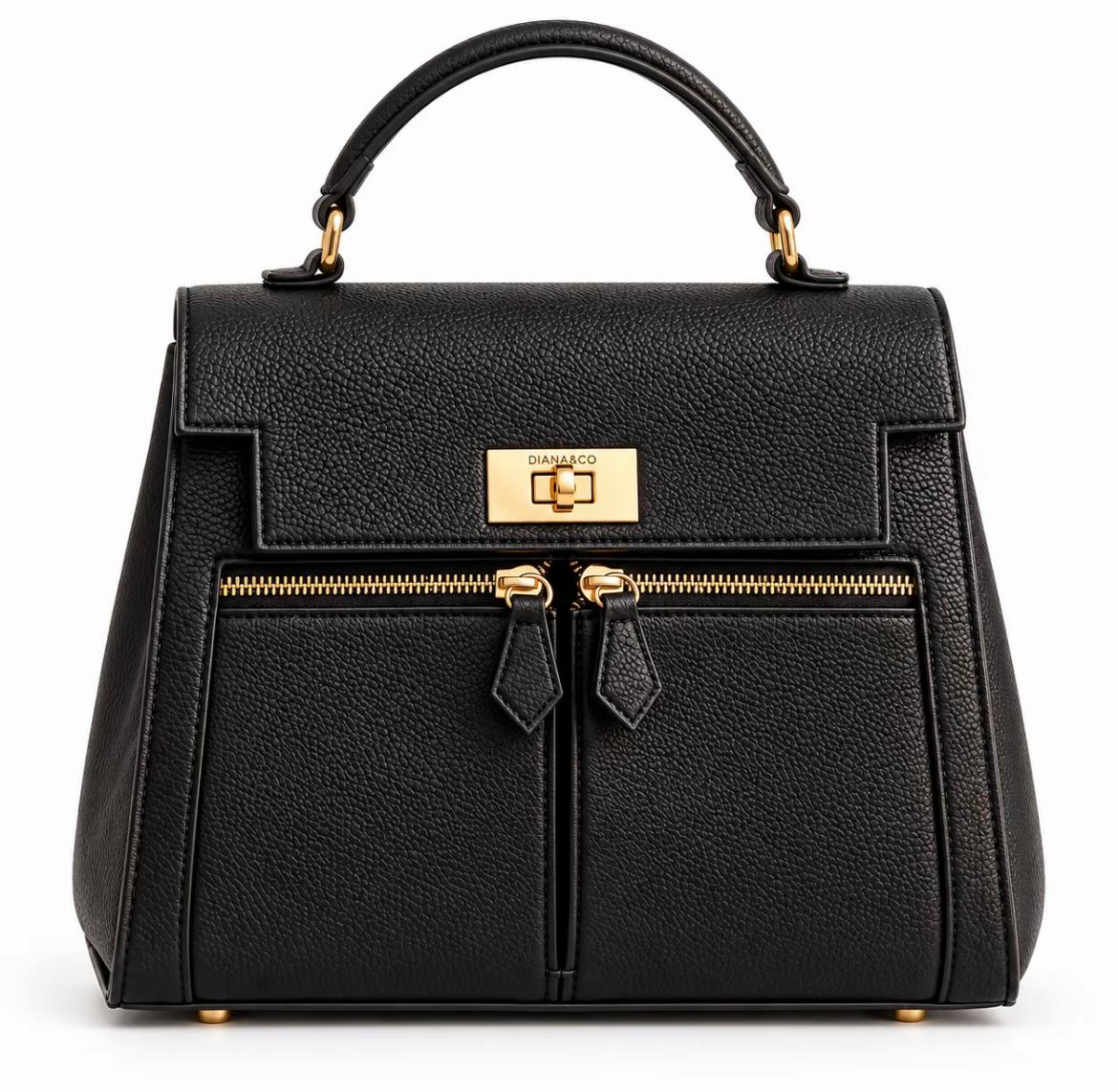 Borsa Diana&Co Firenze Strutturata – Nera
