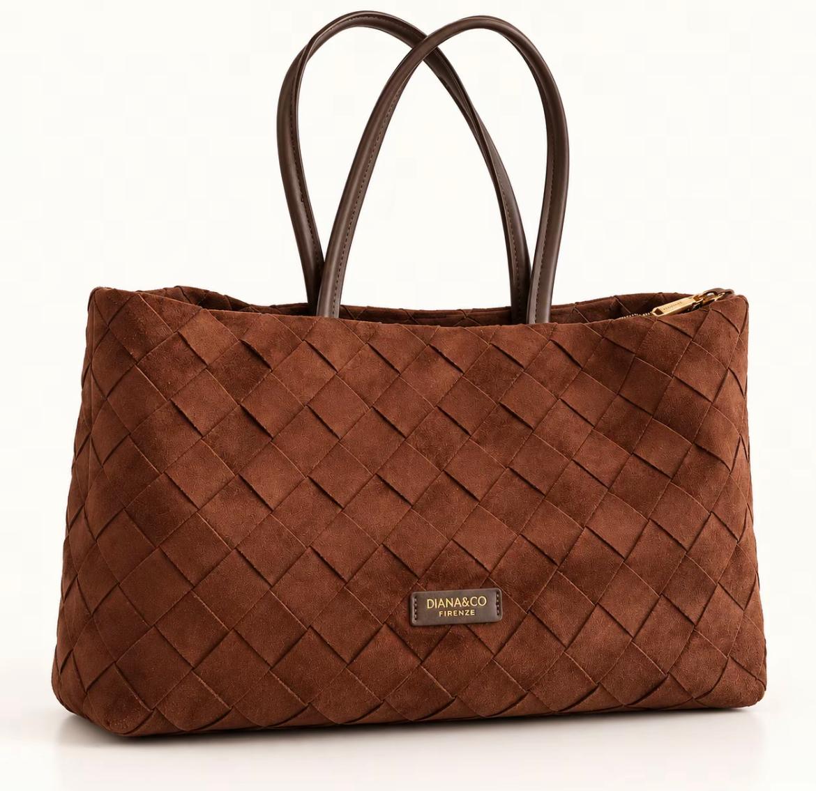 Borsa Diana&Co Firenze Intrecciata – Marrone