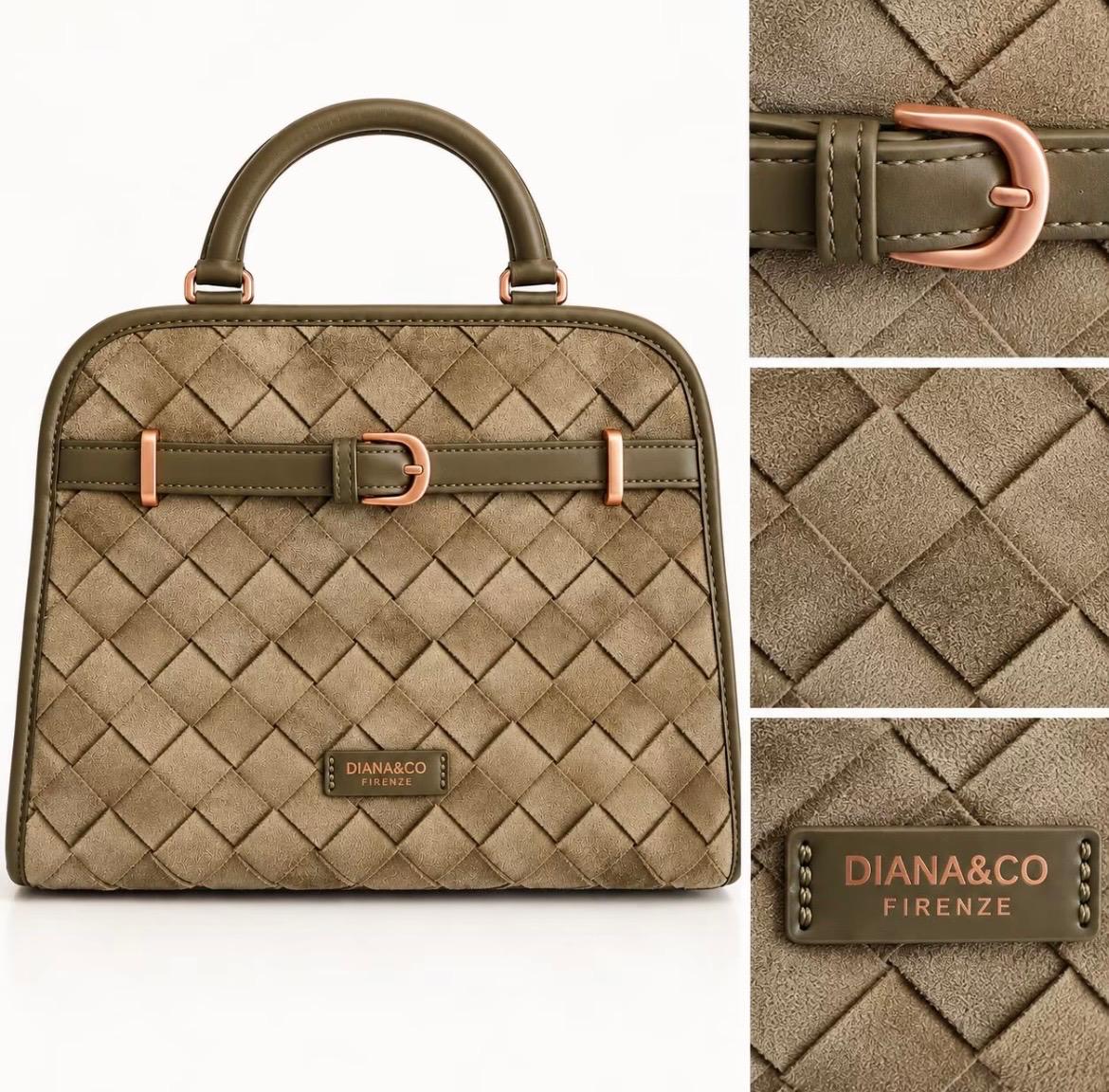 Borsa Diana&Co Firenze Intrecciata – Verde Oliva