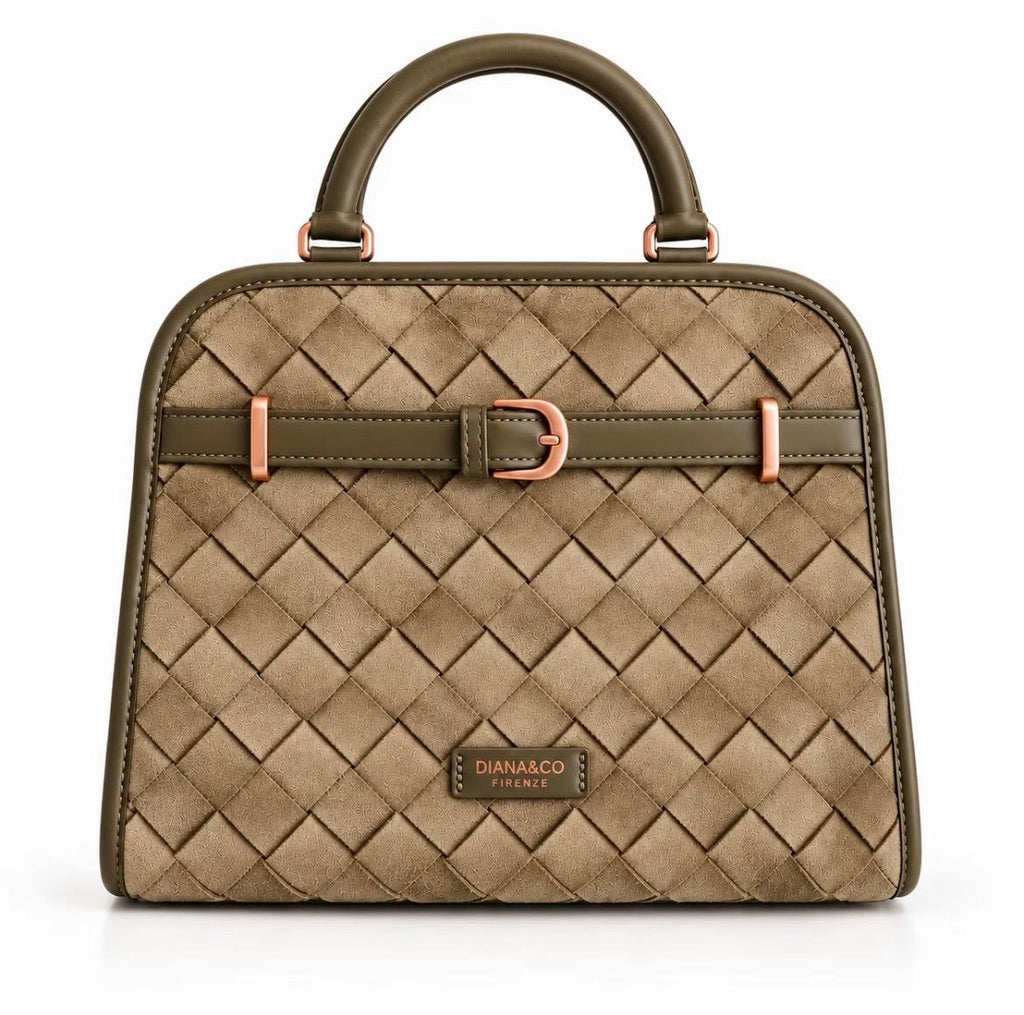 Borsa Diana&Co Firenze Intrecciata – Verde Oliva