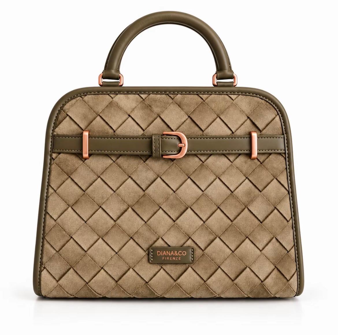 Borsa Diana&Co Firenze Intrecciata – Verde Oliva