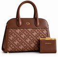 Set Chrisbella – Borsa con fantasia monogram e portafoglio abbinato