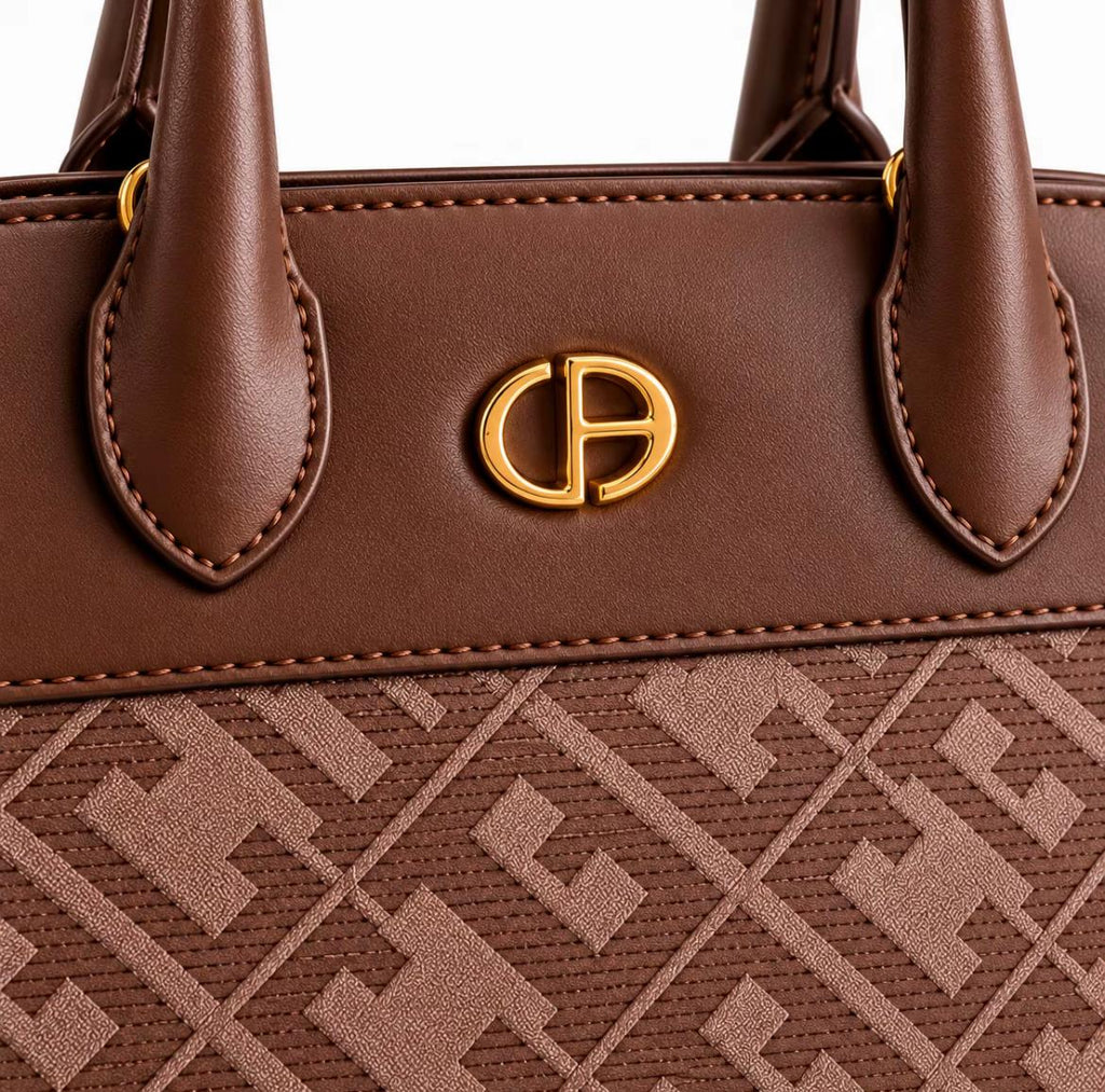 Set Chrisbella – Borsa con fantasia monogram e portafoglio abbinato