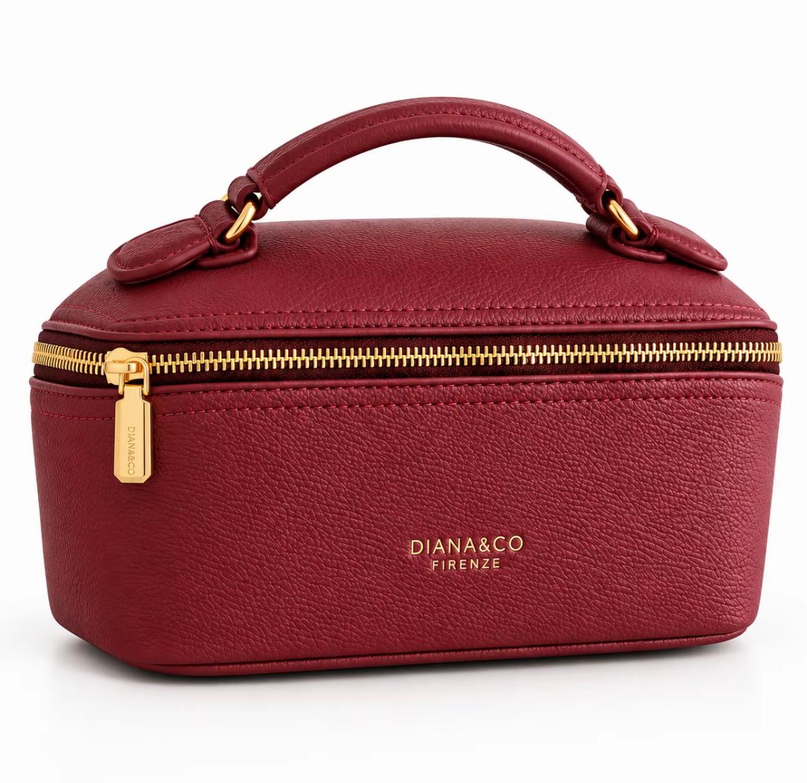 Beauty case Diana&Co Firenze con manico – Bordeaux