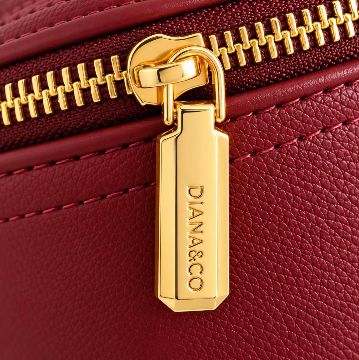 Beauty case Diana&Co Firenze con manico – Bordeaux